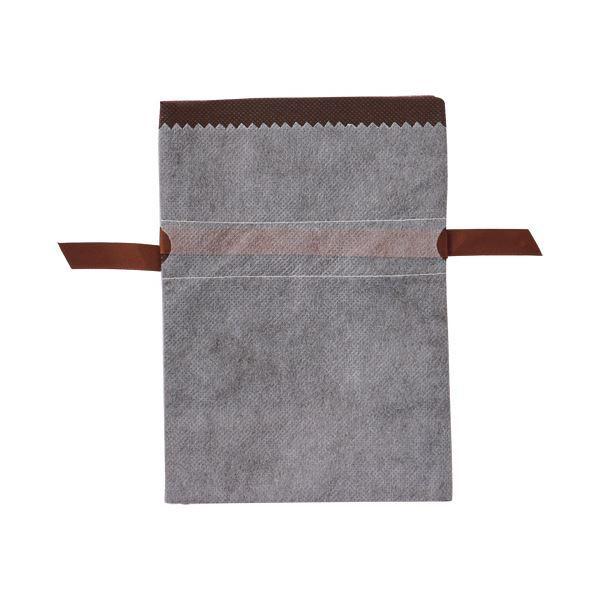 最大12%OFFクーポン ストア・エキスプレス (まとめ)店研創意 不織布リボン付きギフトバッグ 1パック(10枚)(×5) 15×22×6cm ブラウン OPP袋