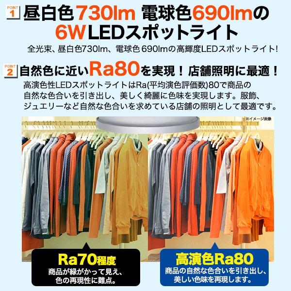 日本正規販売店 (10個セット)JDRφ50 ハロゲンランプ60W型対応 6W広角LEDスポットライト 口金E11 (昼白色)