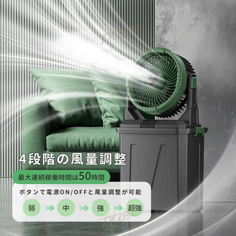 扇風機 ミストファン アウトドア扇風機 20000mAhバッテリー 噴霧機能