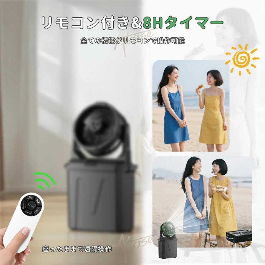 扇風機 ミストファン アウトドア扇風機 20000mAhバッテリー 噴霧機能