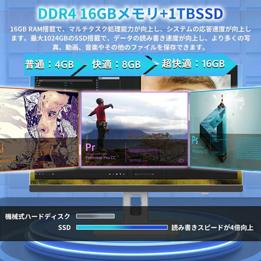 デスクトップパソコン 一体型PC office付き デスクトップPC Windows 11