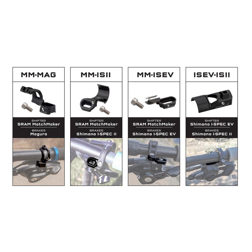 Wolf Tooth ウルフトゥース ShiftMount I-Spec-EV Shifter to I-Spec-AB Brake ...