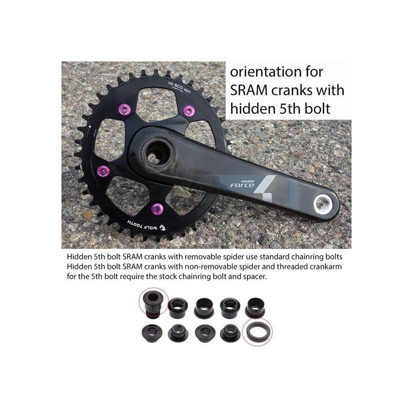 WOLF TOOTH チェーンリング48T 110BCD 5穴 Wolf Tooth ウルフトゥース 110 BCD 5-Bolt Chainring 48T compatible