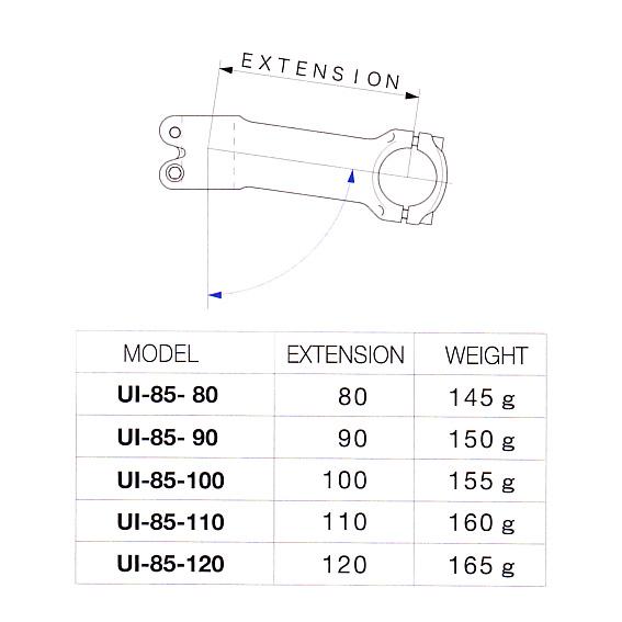 日東 NITTO UI-85EX ステム （26.0mm/82度） シルバー 自転車 送料無料 一部地域は除く｜aris-c｜02