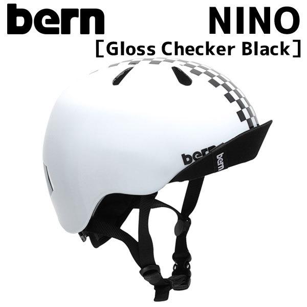 レビューで送料無料 Bern バーン Nino ニーノ Gloss Checker Black ヘルメット 自転車 正規激安 Marshallschool Edu Jo