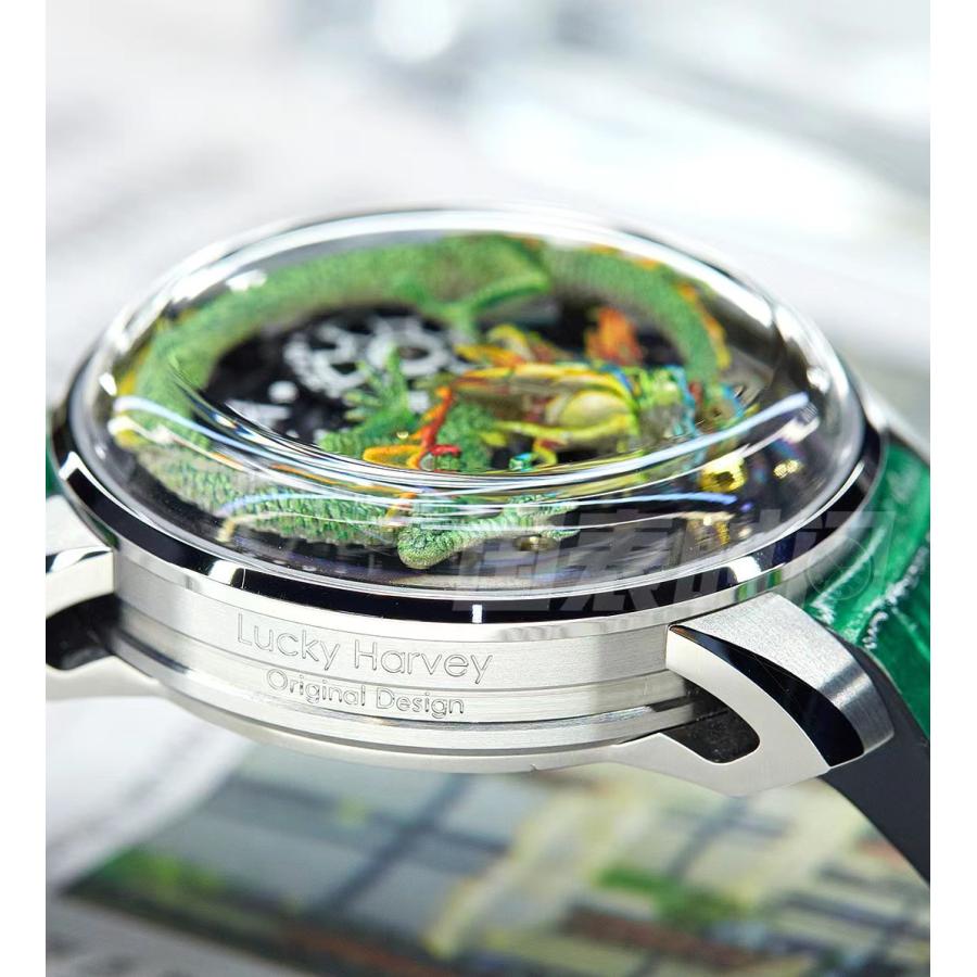 LuckyHarvey 龍モデル腕時計 メンズ オートマトン 数量限定 機械式