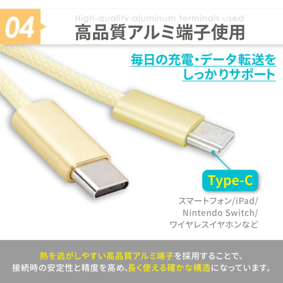 シズカウィル（shizukawill） Type-C ケーブル タイプc 充電ケーブル