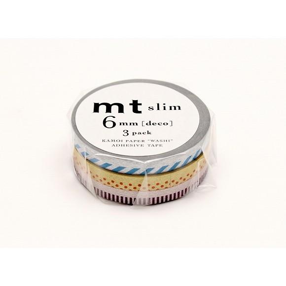 マスキングテープ 3色セット 幅6mm 長さ10ｍ巻き ストライプ ボーダー ボーダー メタリック 組み合わせ 自由 3巻き入り パック Mt Mtslim18 アライズ 通販 Yahoo ショッピング