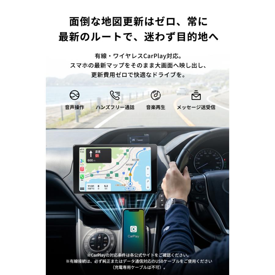 PORMIDO 2026 ディスプレイオーディオ 10.1インチ 1din carplay