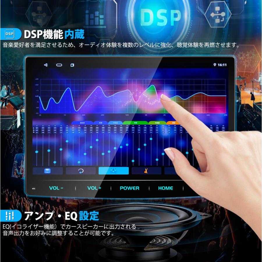 カーナビ ディスプレイオーディオ 10.1イン 1din Android13 8コア 4GB