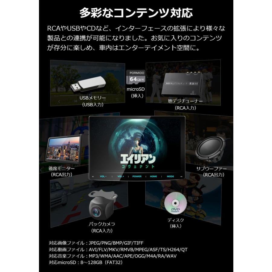 PORMIDO ディスプレイオーディオ CD/DVD対応 10.1インチ カー PORMIDO ディスプレイオーディオ CD/DVD対応 10.1インチ カー