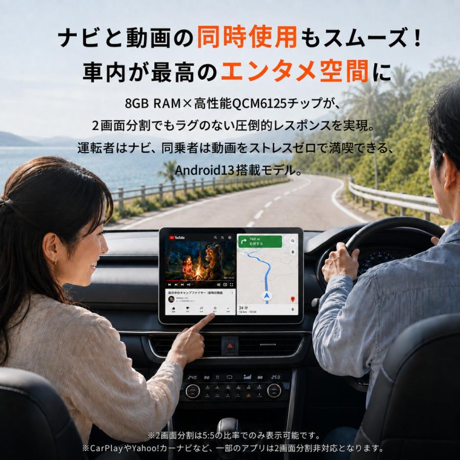 PORMIDO NEW ディスプレイオーディオ HDMI入出力 QCM6125 8GB+256GB