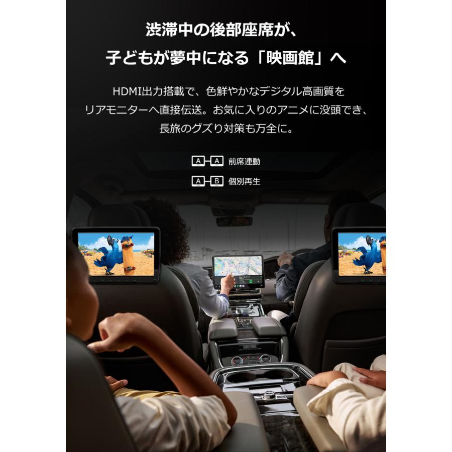 PORMIDO ディスプレイオーディオ 13.3インチ HDMI出力 QCM6125 8GB+