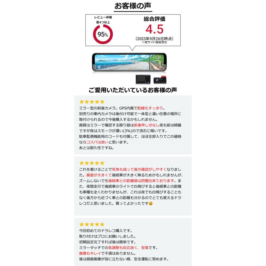 PORMIDO ドライブレコーダーPRD52C　付属品の一部欠損あり PRD52C ミラー型ドライブレコーダー – PORMIDO