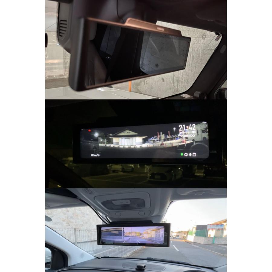 PORMIDO ドライブレコーダー 前後 ミラー型 前55FPS 後60FPS SONY