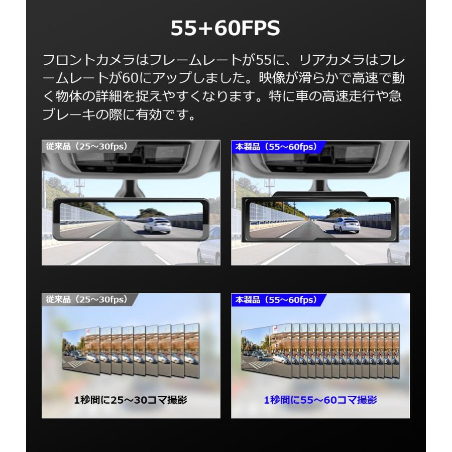 PORMIDO ドライブレコーダー ミラー型 前後 2カメラ 爆光液晶 55 PORMIDO ドライブレコーダー ミラー型 前後 2カメラ 爆光液晶 55