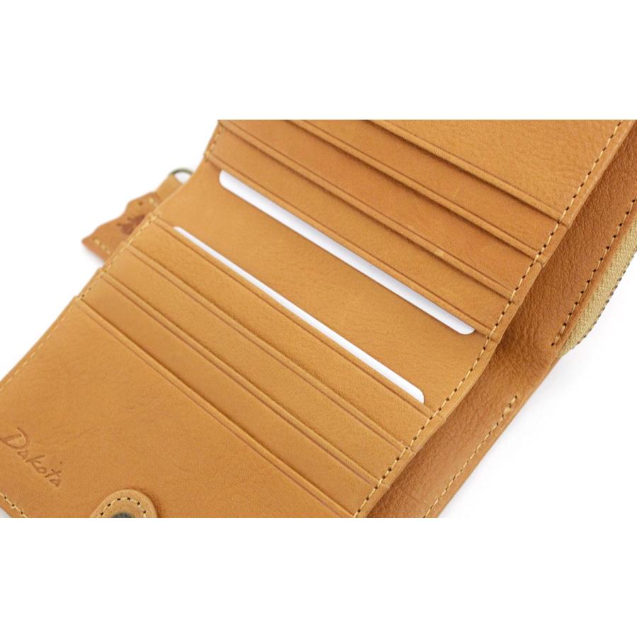 Dakota（ダコタ） グレー再入荷 二つ折り財布 2折財布 外付け小銭入れ