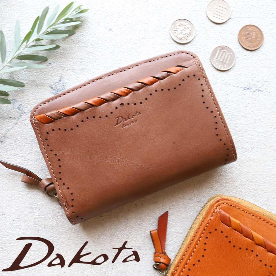Dakota 二つ折り財布 外付けラウンドファスナー小銭入れ かがり Dakota 二つ折り財布 外付けラウンドファスナー小銭入れ かがり