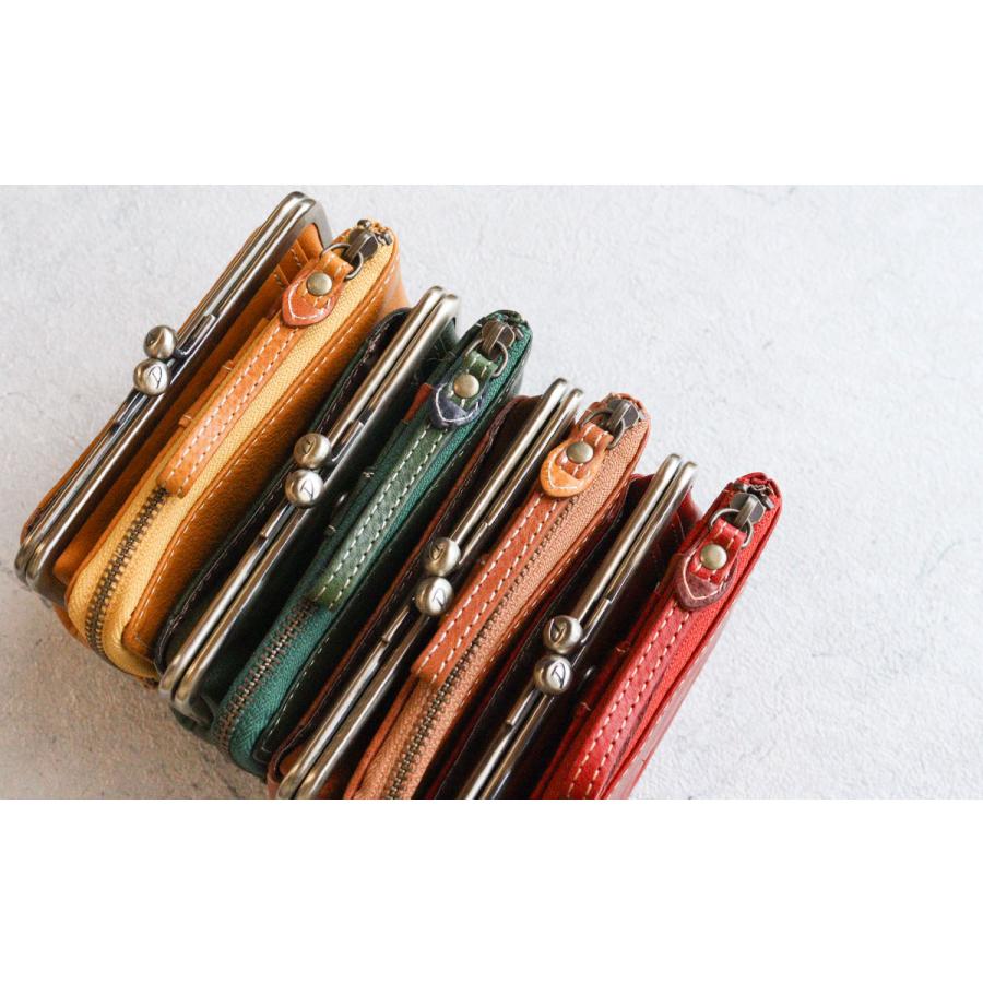 Dakota（ダコタ） 二つ折り財布 がま口 フラップ ビーズ クラフト感