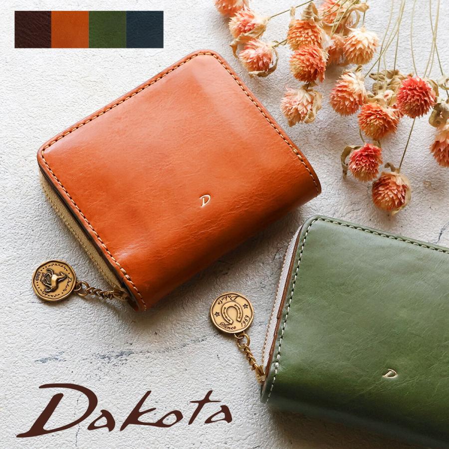 Dakota（ダコタ） 二つ折り財布 ラウンドファスナー小銭入れ 馬蹄 開運