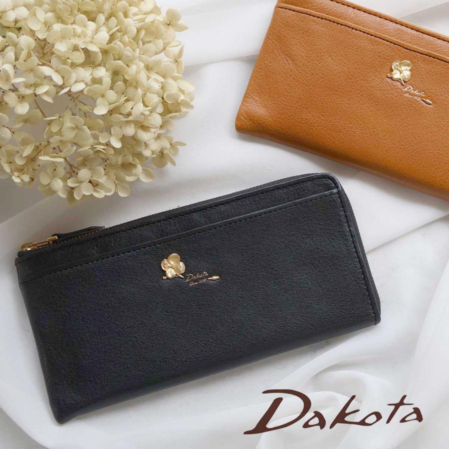 Dakota（ダコタ） L字ファスナー財布 薄型 花 ブローチ 手紙 オリエダ