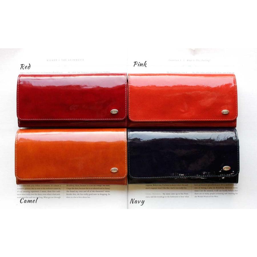 Dakota（ダコタ） 長財布 かぶせ グロッソ エナメルレザー イタリア製