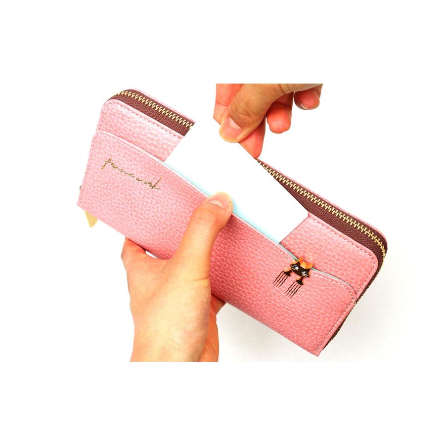 FRAMeWORK（フレームワーク） ラウンドファスナー長財布 キトン ネコ