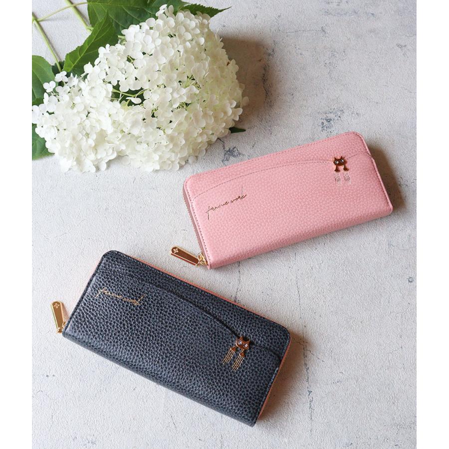 FRAMeWORK（フレームワーク） ラウンドファスナー長財布 キトン ネコ