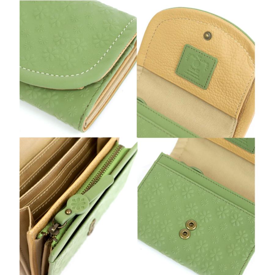 box21 二つ折り財布 花柄 ボックス21 カローラ2 牛革 型押し box21 二つ折り財布 花柄 ボックス21 カローラ2 牛革 型押し