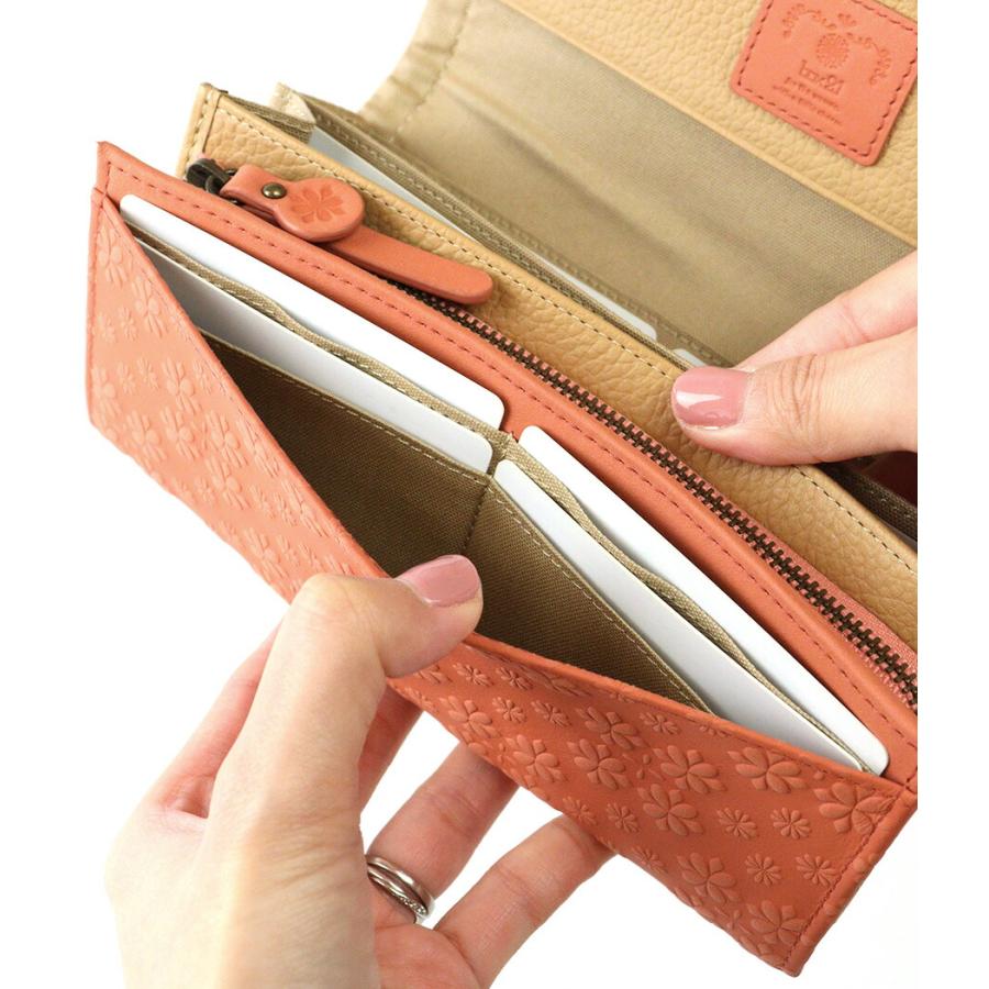 box21 かぶせ長財布 花柄 ボックス21 カローラ2 牛革 型押し box21 かぶせ長財布 花柄 ボックス21 カローラ2 牛革 型押し