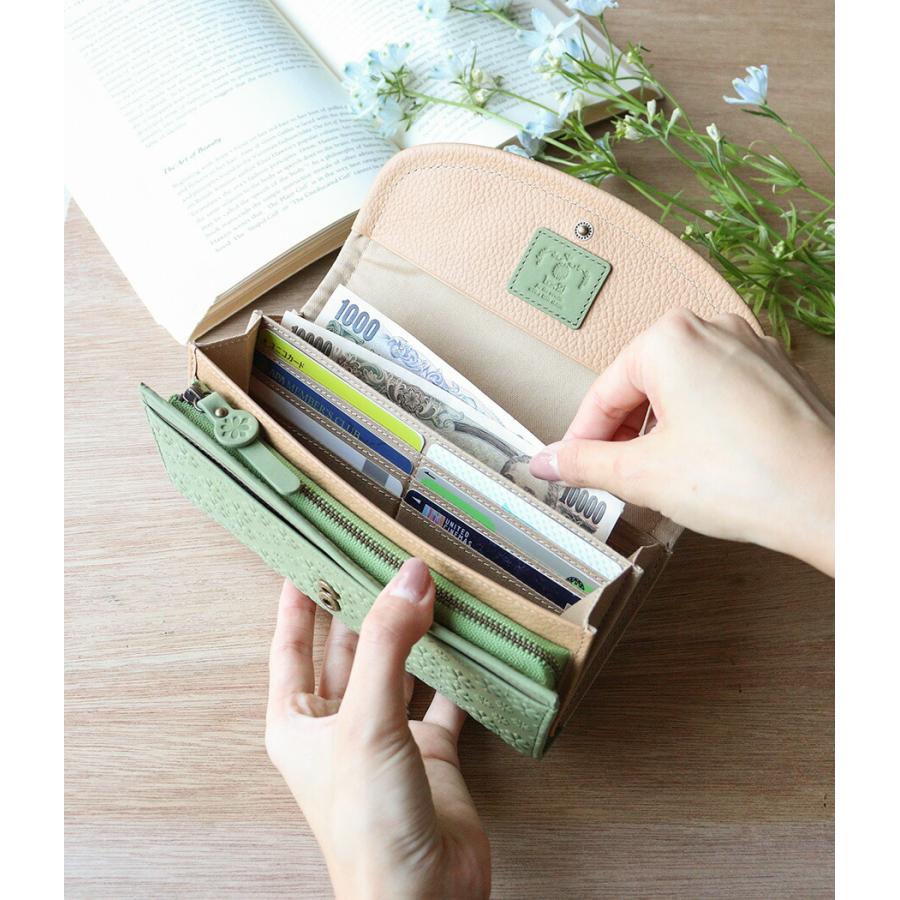 box21 かぶせ長財布 花柄 ボックス21 カローラ2 牛革 型押し box21 かぶせ長財布 花柄 ボックス21 カローラ2 牛革 型押し