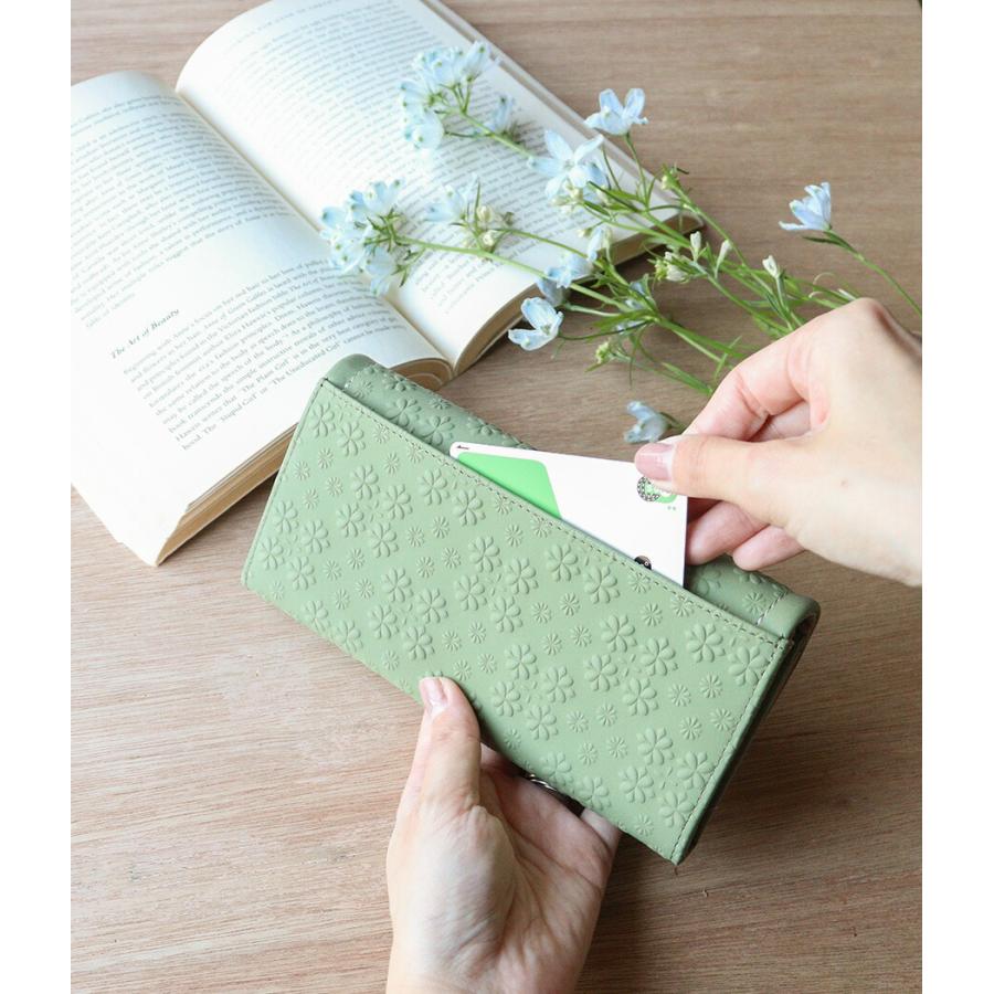 box21 かぶせ長財布 花柄 ボックス21 カローラ2 牛革 型押し box21 かぶせ長財布 花柄 ボックス21 カローラ2 牛革 型押し