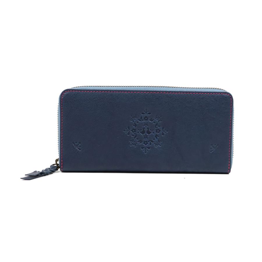 box21 ラウンドファスナー長財布 お花 小鳥 ボックス21 レフティア