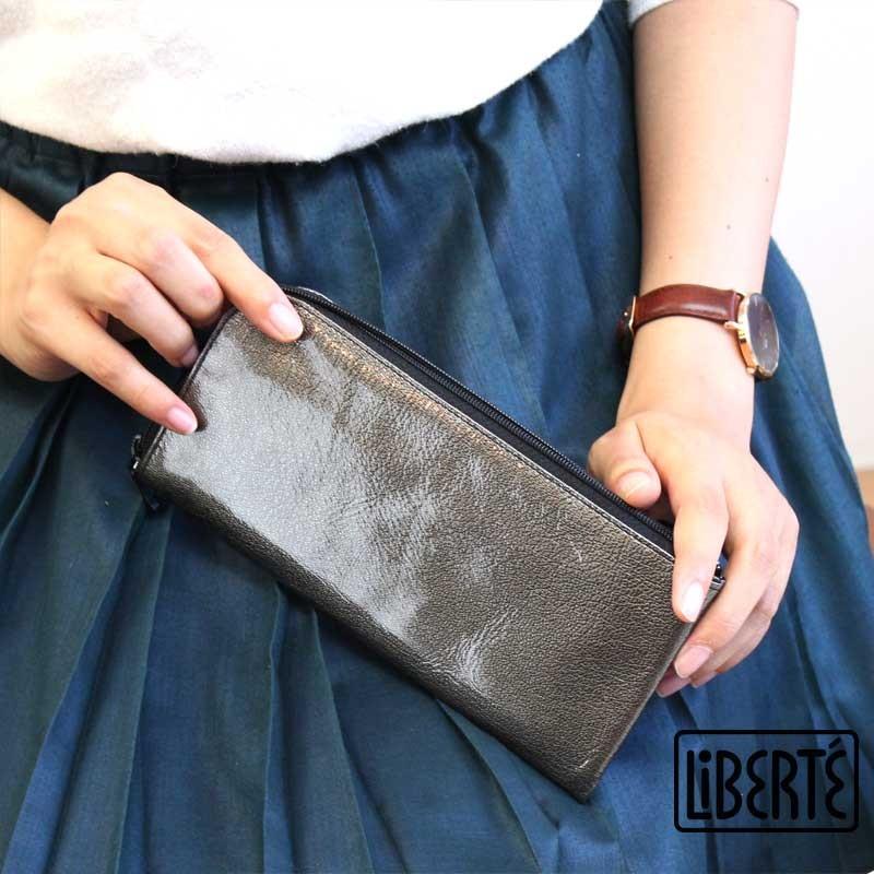 liberte riche 薄型 長財布 L字ファスナー LiBERTE リベルテ エナメル