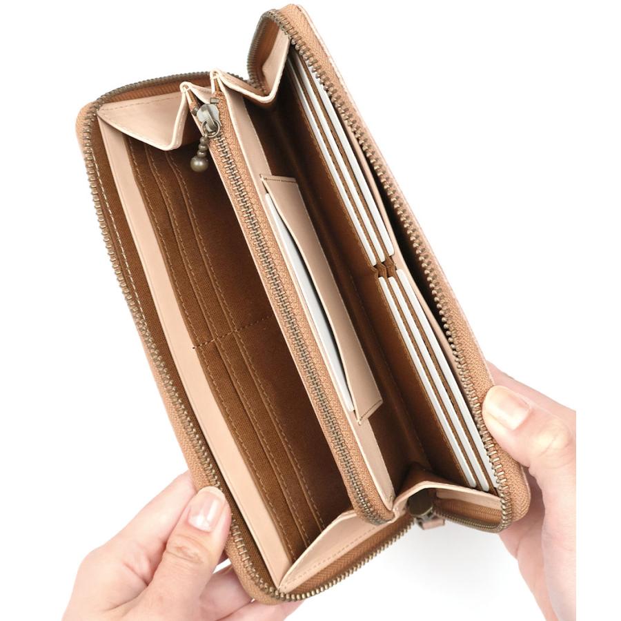 【スマイル⭐︎プロフ見て】ダコタ  財布　ダークブラウン Dakota（ダコタ） ラウンドファスナー長財布 経年変化 ロウ ホワイト