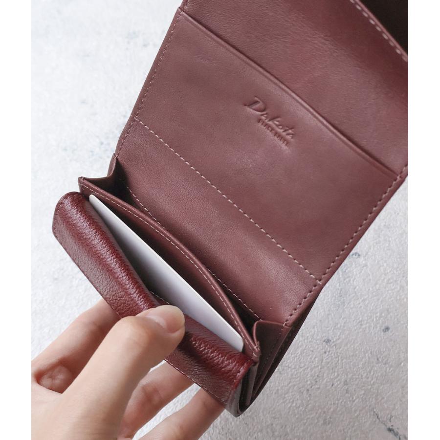 未使用 タグ Dakota ダコタ 三つ折り財布 レザー 本革 ブラウン 四方口 Dakota（ダコタ） 三つ折り財布 コンパクト 経年変化 小さめ オイル