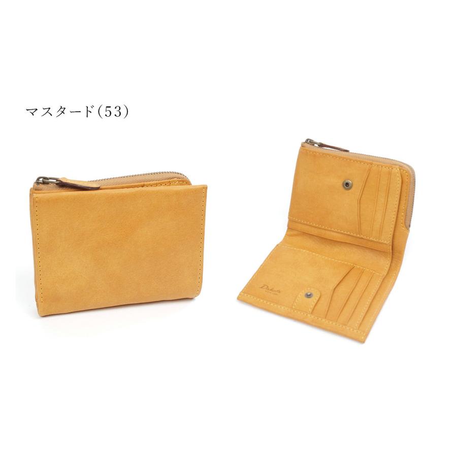 Dakota（ダコタ） L字ファスナー財布 二つ折り財布 イタリア製牛革 本