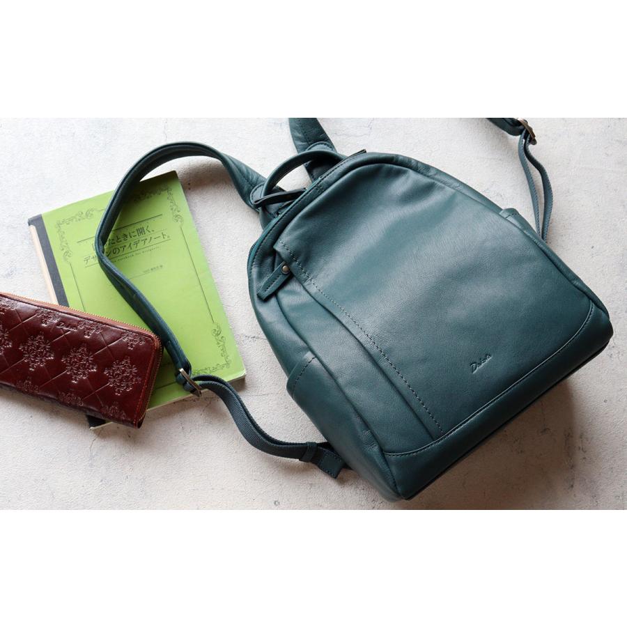 Dakota リュック　キャンバス&レザー Dakota（ダコタ） リュック B5 小さめ ヤギ革 大人リュック 旅行