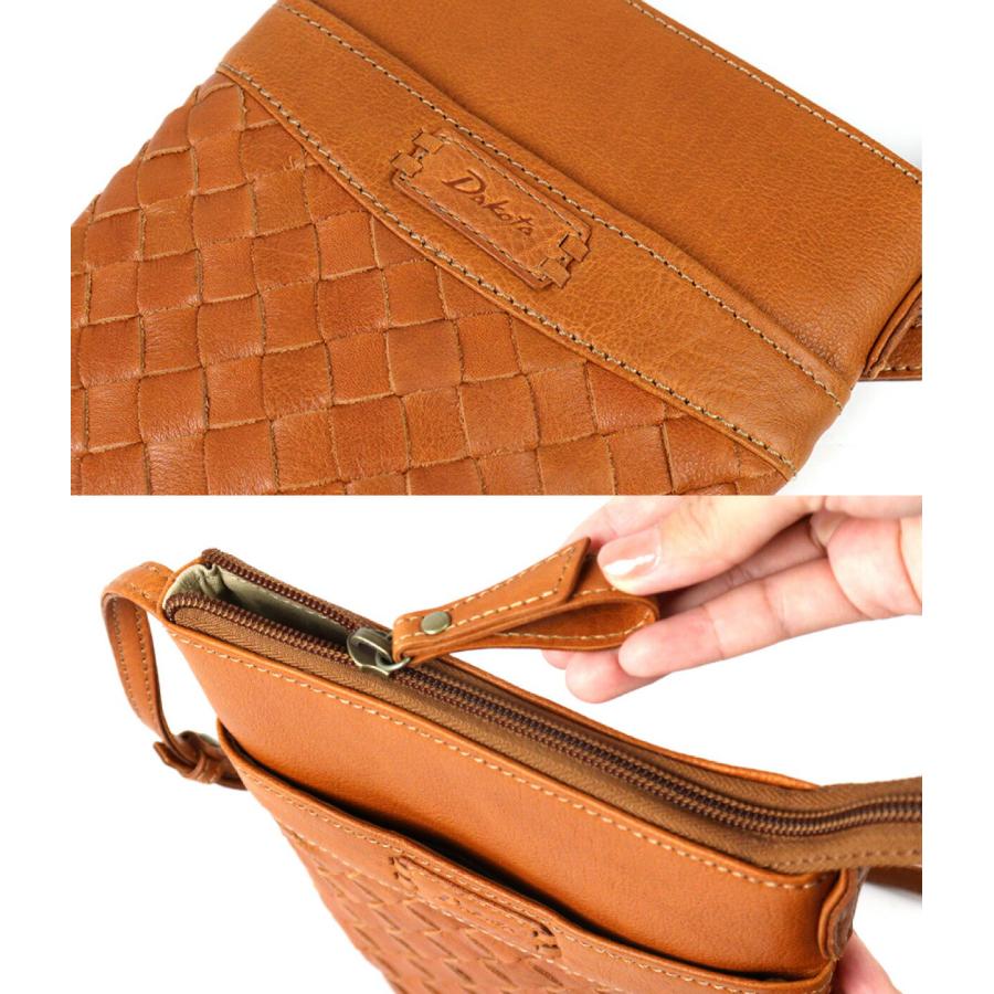 Dakota（ダコタ） ミニショルダーバッグ 縦型 薄マチ メッシュ 手編み