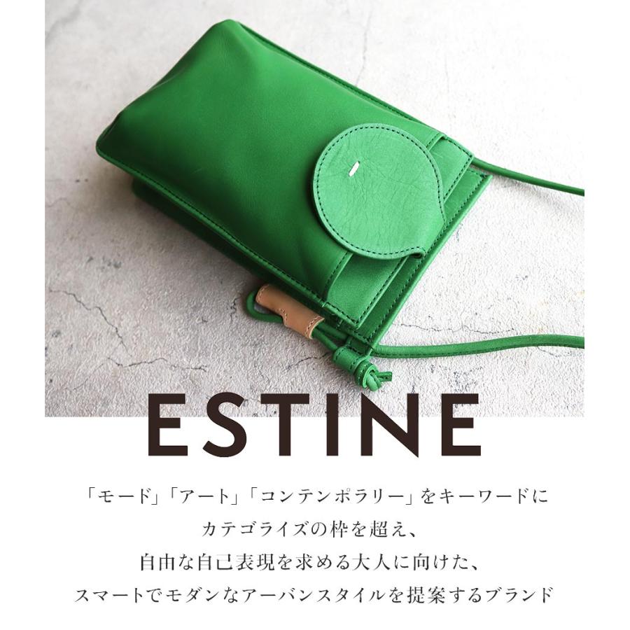 ミニポシェット ミニショルダー ESTINE エスティーヌ ロジカル スマホポーチ 牛革 本革 レザー レディース 日本製 1074867 1076867｜arista｜07