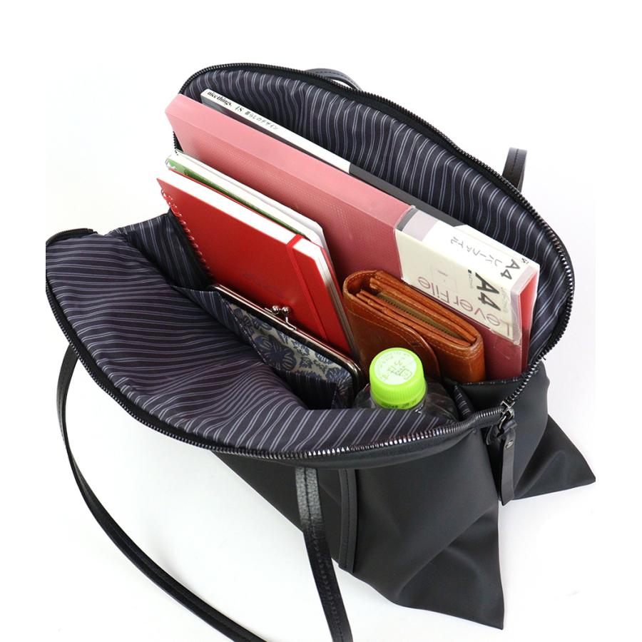 トートバッグ スリム スマート 軽量 軽い A4 通勤 学校行事 クール フラット ESTINE エスティーヌ ラフィン 日本製 1074971の画像