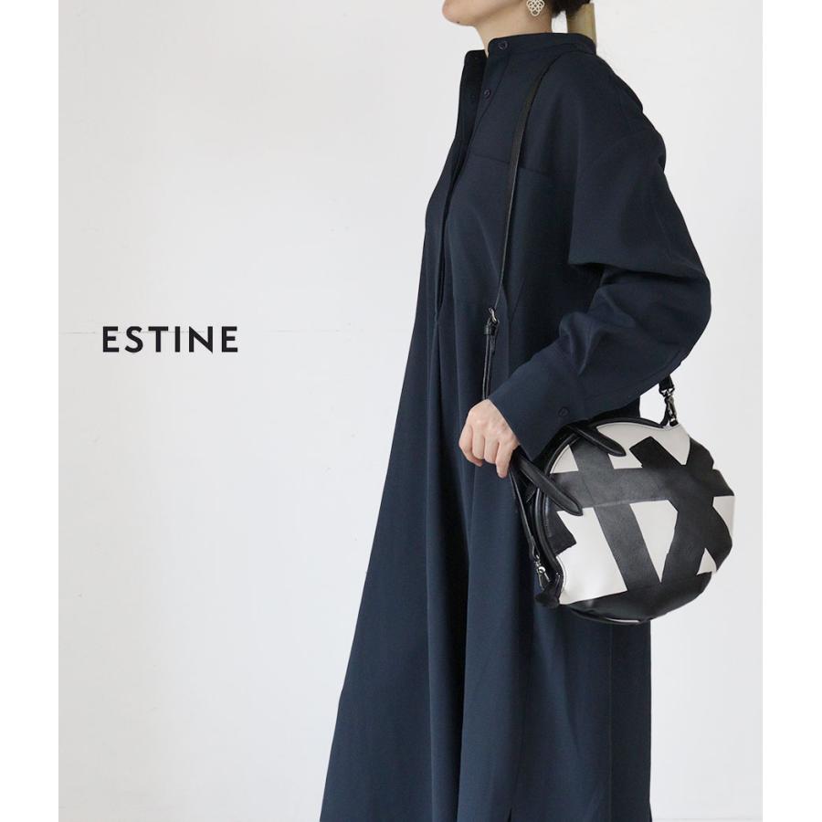 2WAYショルダーバッグ  モード ハンドペイント モノトーン ESTINE(エスティーヌ)エスキース 日本製 1074990の画像