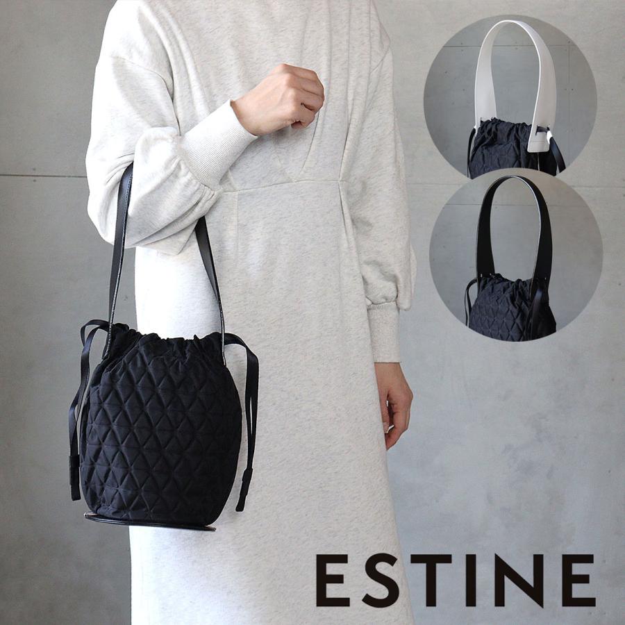 ESTINE（エスティーヌ） バケツ型ワンショルダーバッグ 巾着型 軽い 