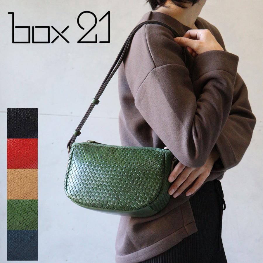 box21 メッシュレザー ミニショルダーバッグ 本革 ボックス21 マシュー