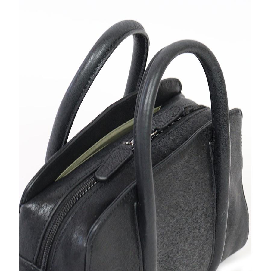 box21 ハンドバッグ 2WAY フォーマル 軽量 軽い ヤギ革 山羊 ボックス