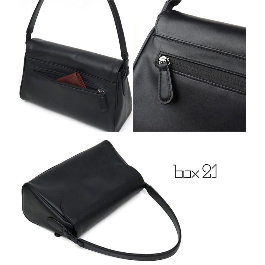 box21 ハンドバッグ フォーマル ワンハンドル 牛革 本革 ボックス21