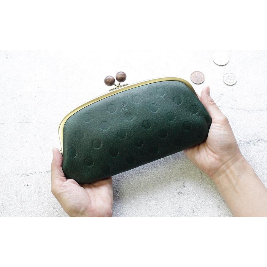 Folna 財布 がま口長財布 親子がま口 フォルナ ドット 木玉 ウッド