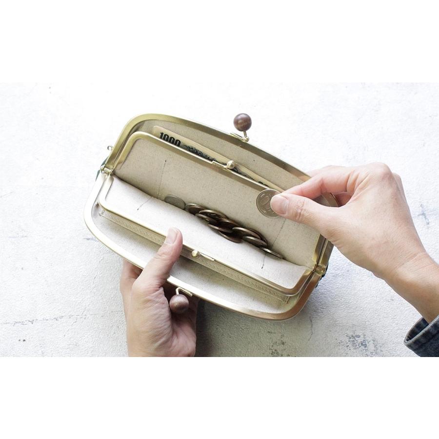 Folna 財布 がま口長財布 親子がま口 フォルナ ドット 木玉 ウッド