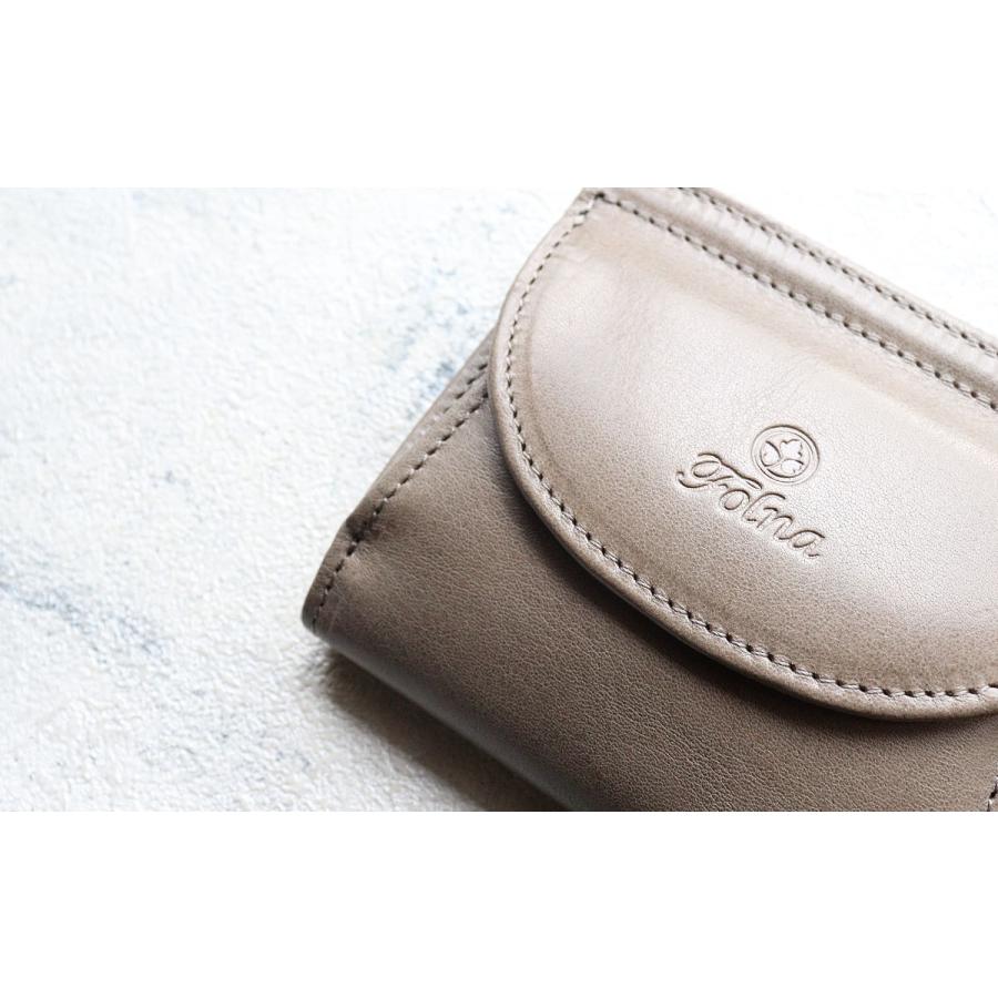 Folna ヌメオイルシュリンク コンパクト財布 ボックス型小銭入れ