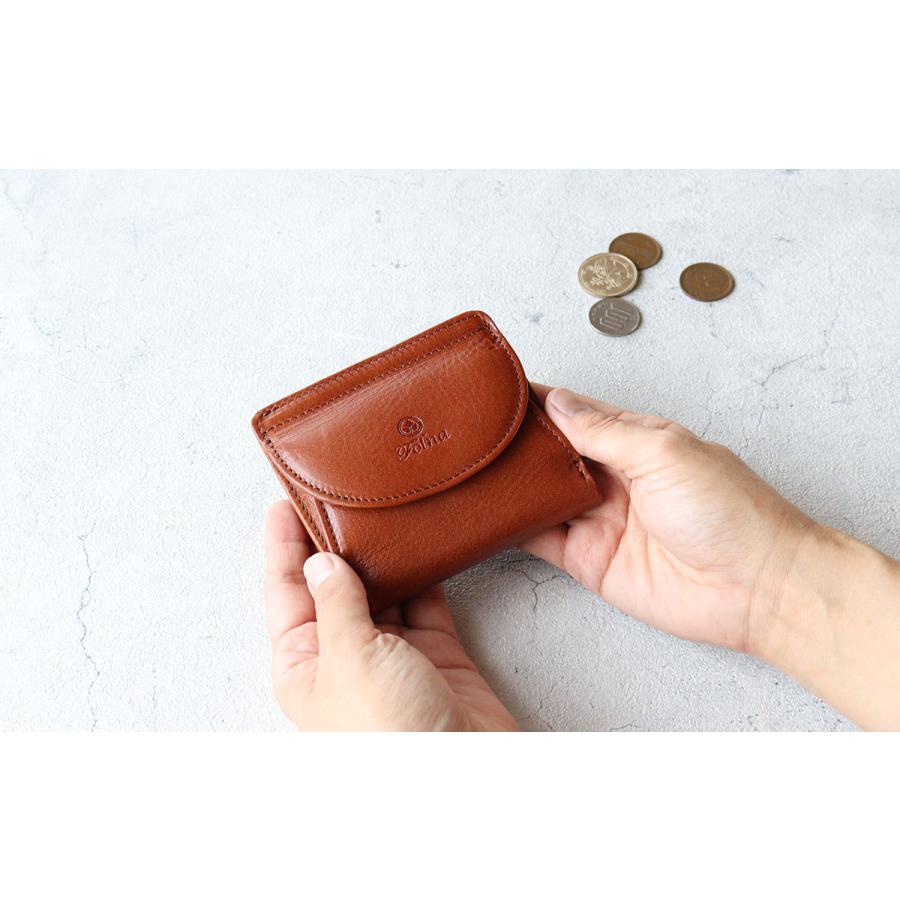 Folna ヌメオイルシュリンク コンパクト財布 ボックス型小銭入れ